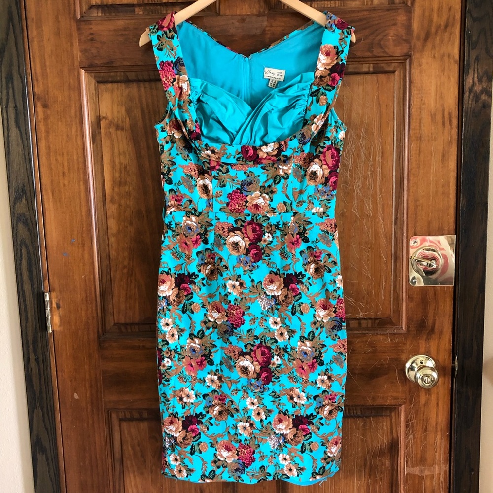 Lindy Bop ModCloth vintage style floral dress Med.